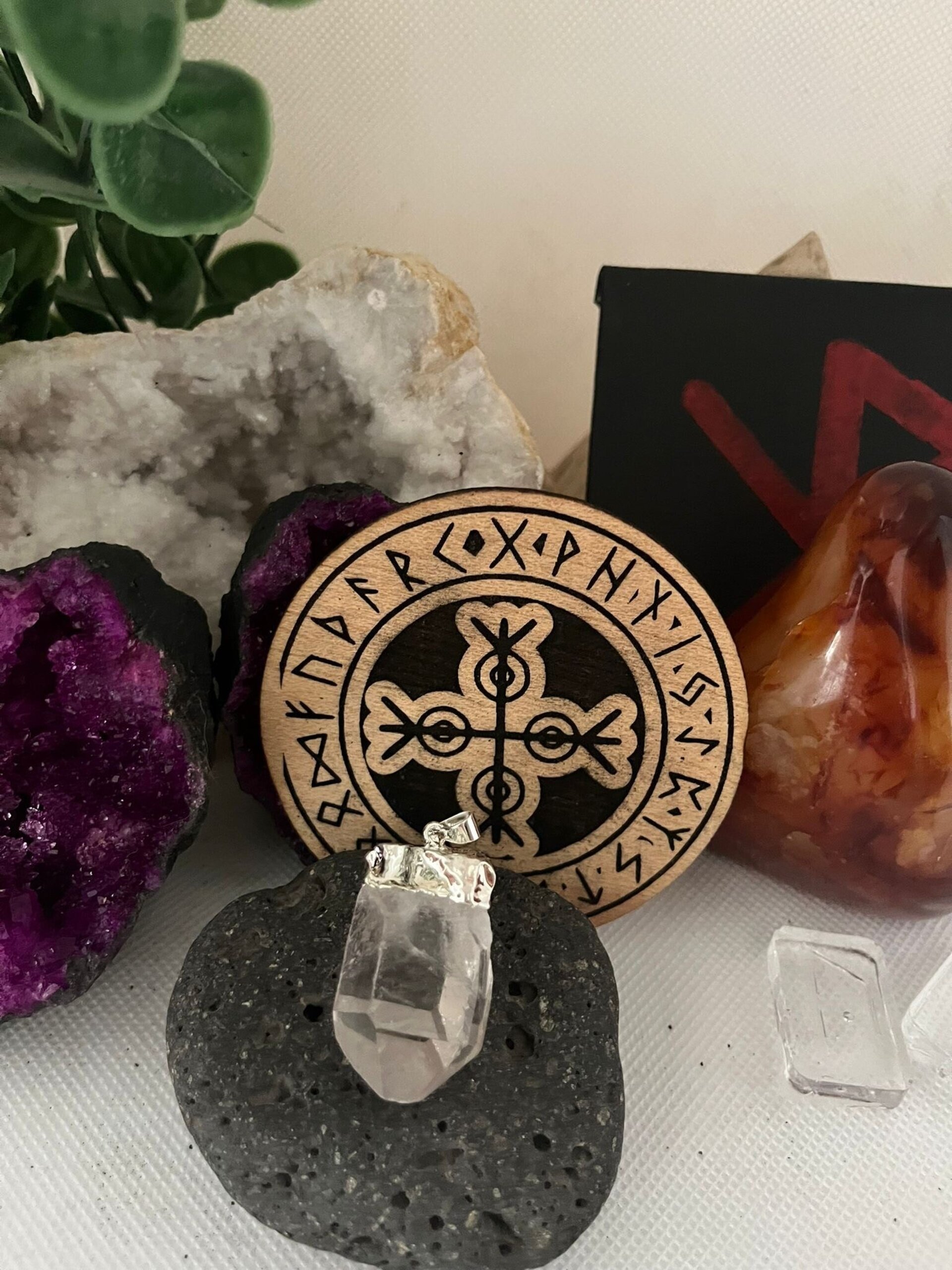 Colgante cuarzo blanco - 1